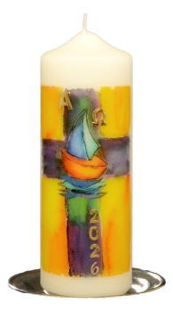 Ostertischkerze 170/60 mm, Dek. 3047